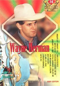 1996 High Gear Rodeo Crown Jewels #16 Wayne Herman Back